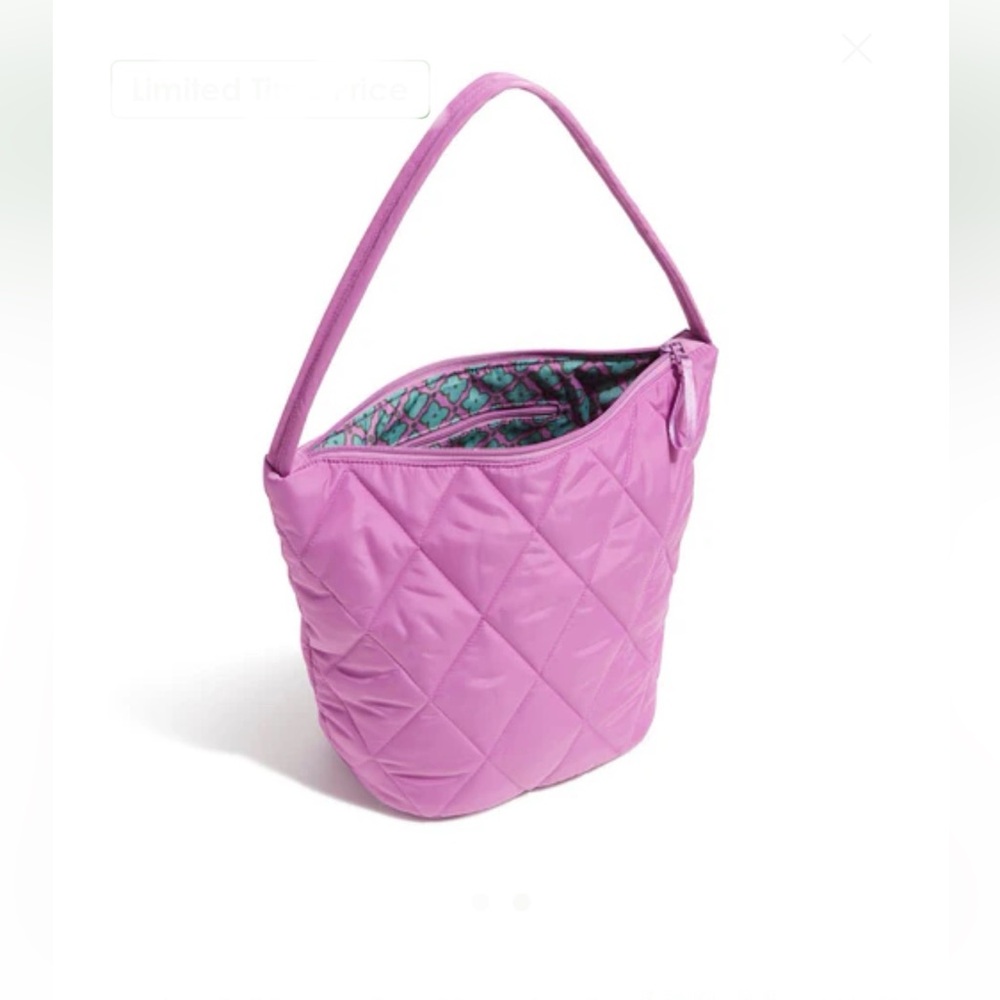 NWT Vera Bradley Slouchy Bucket Shoulder Bag. Iris Orchid.  Ultralight fabric